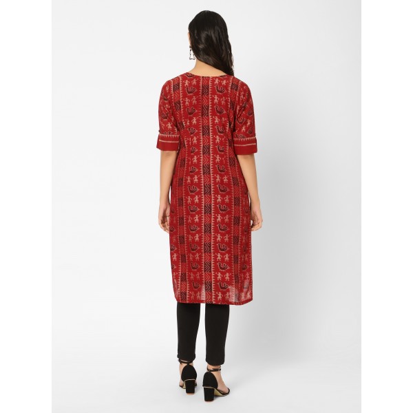 AZ: Cotton Kurti in Handloom Sambalpuri Ikat Fabric