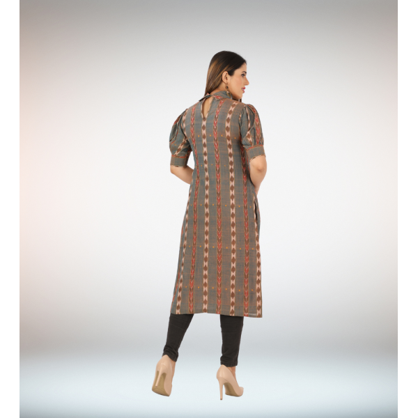 OOS: Cotton Kurti in Handloom Sambalpuri Ikat Fabric