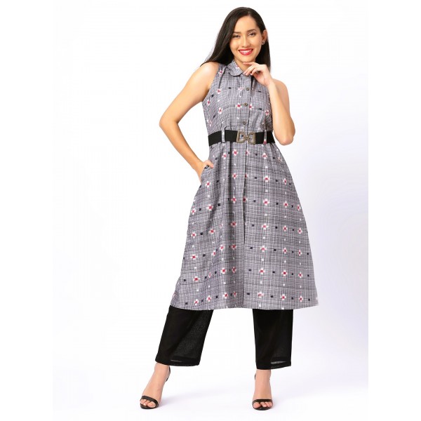 AW: Cotton Kurti from Handloom Sambalpuri Ikat Fabric