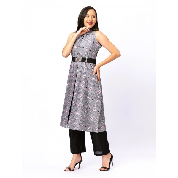 AW: Cotton Kurti from Handloom Sambalpuri Ikat Fabric