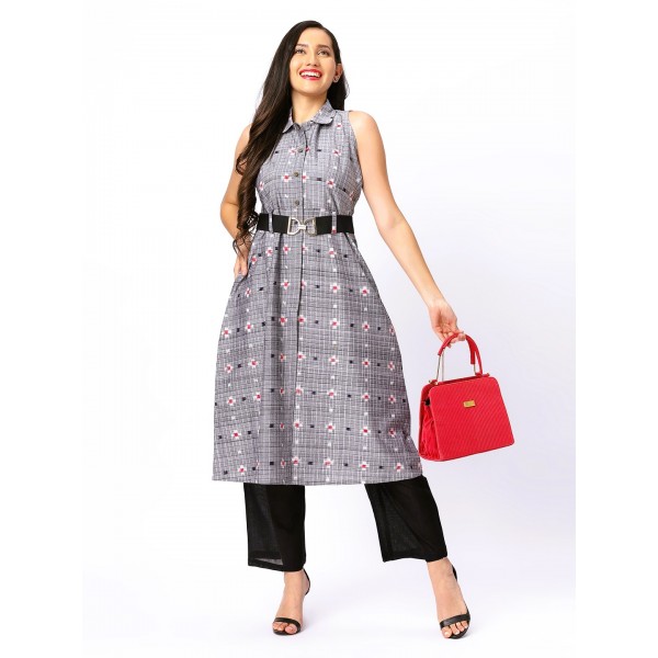 AW: Cotton Kurti from Handloom Sambalpuri Ikat Fabric