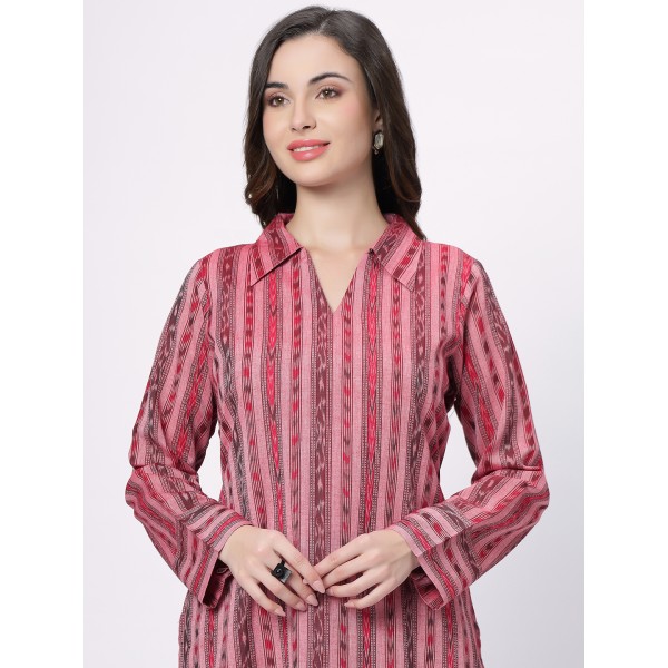 AX: Cotton Kurti in Handloom Sambalpuri Ikat Fabric