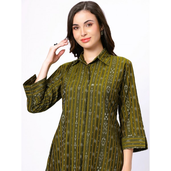 AX: Cotton Kurti in Handloom Sambalpuri Ikat Fabric