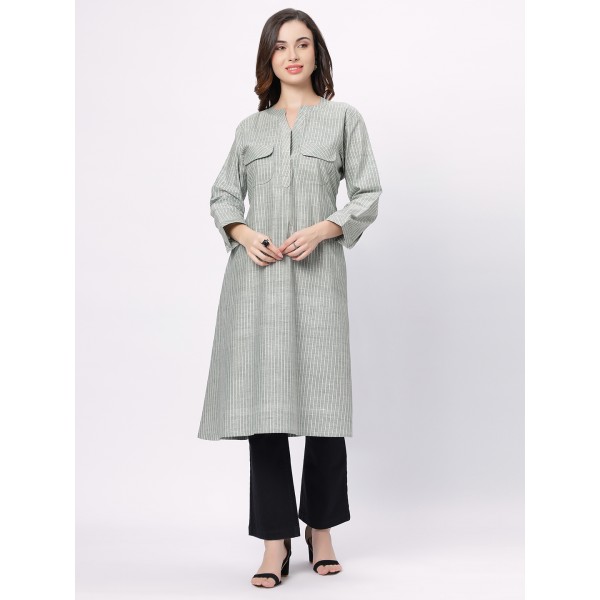 AX: Cotton Kurti in Handloom Muslin Khadi Fabric