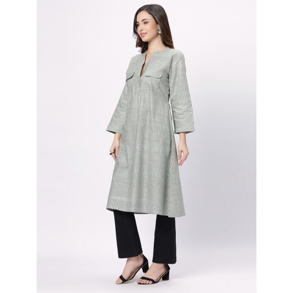 AX: Cotton Kurti in Handloom Muslin Khadi Fabric