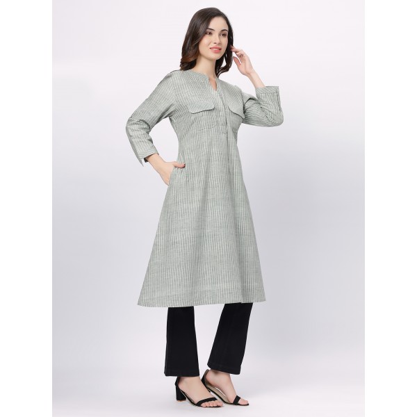 AX: Cotton Kurti in Handloom Muslin Khadi Fabric