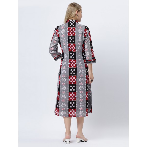 AY: Cotton Dress in Handloom Sambalpuri Double Ikat Fabric