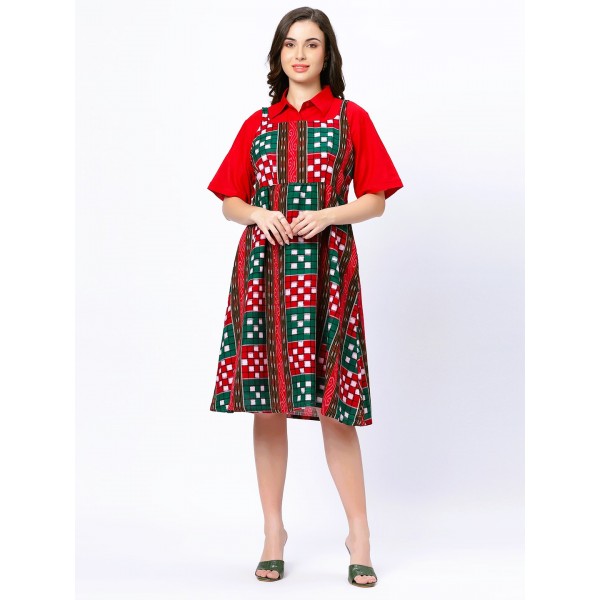 AX: Cotton Dress in Handloom Sambalpuri Ikat Fabric