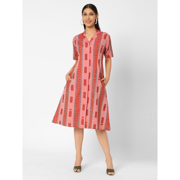 OOS: Cotton Dress in Handloom Sambalpuri Ikat Fabric