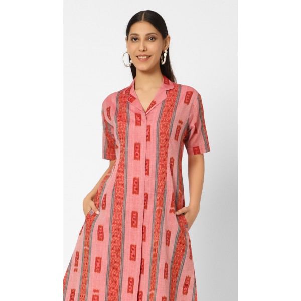 OOS: Cotton Dress in Handloom Sambalpuri Ikat Fabric