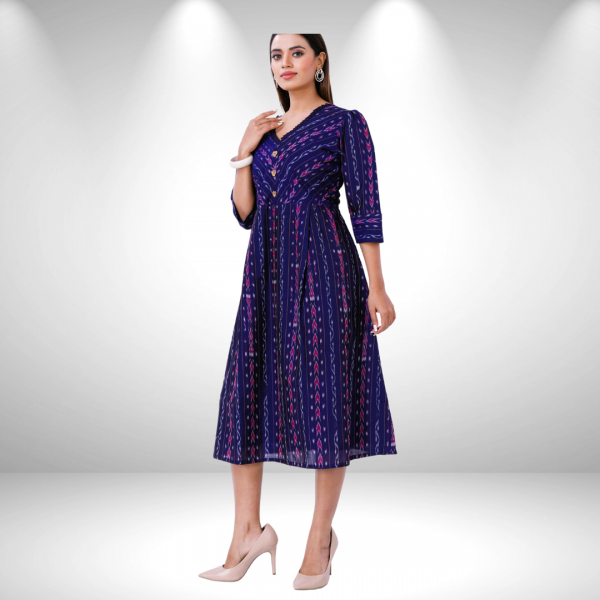 OOS: Cotton Dress in Handloom Sambalpuri Ikat Fabric