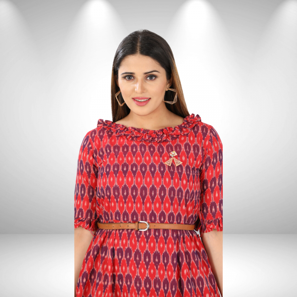 Cotton Dress in Handloom Sambalpuri Ikat Fabric