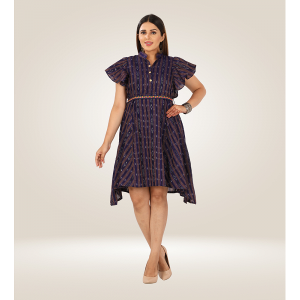 OOS: Cotton Dress in Handloom Sambalpuri Ikat Fabric