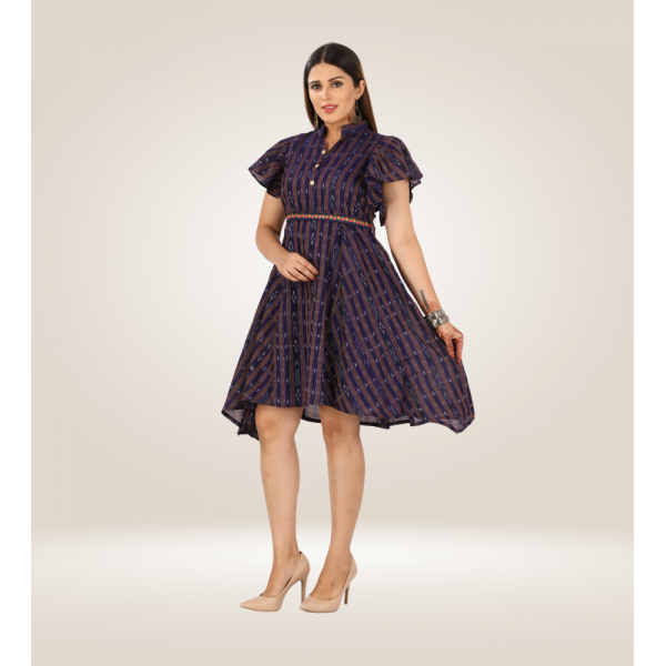 OOS: Cotton Dress in Handloom Sambalpuri Ikat Fabric