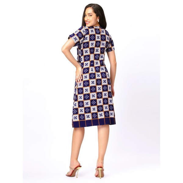 AW: Cotton Dress in Handloom Sambalpuri Ikat Cotton Fabric