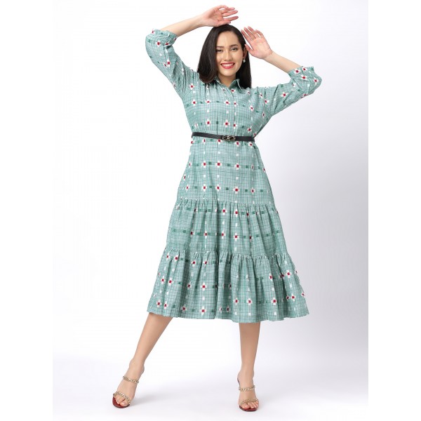 AW: Cotton Dress in Handloom Sambalpuri Ikat Fabric