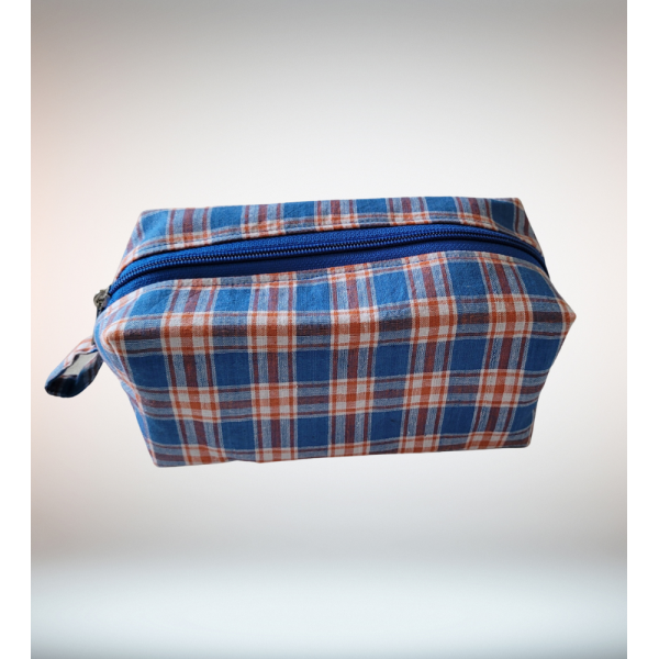 Travel Pouch in Handloom Cotton Fabric