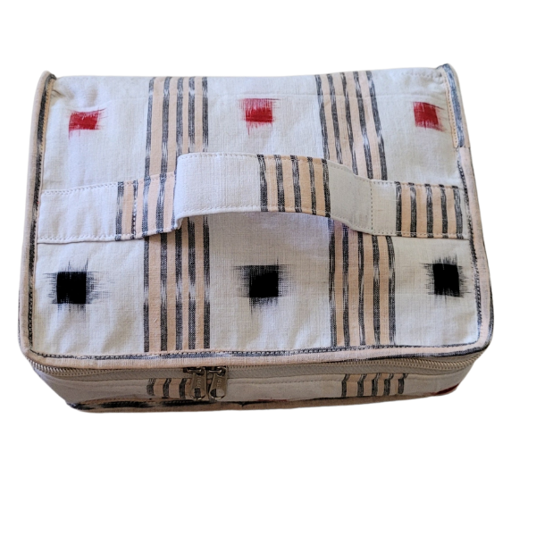 Travel Pouch in Handloom Cotton fabric