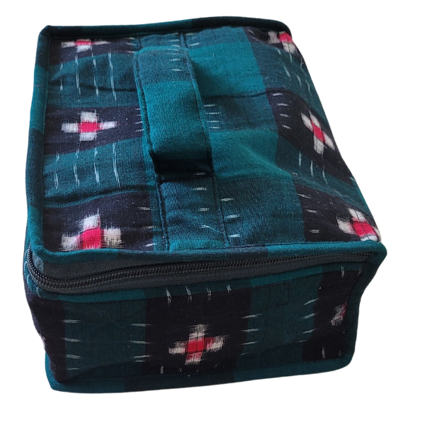 Travel Pouch in Handloom Cotton fabric