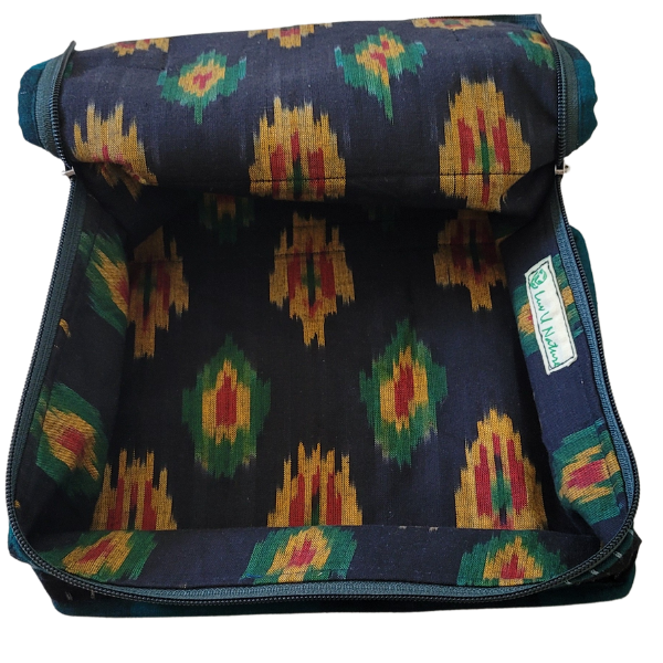 Travel Pouch in Handloom Cotton fabric