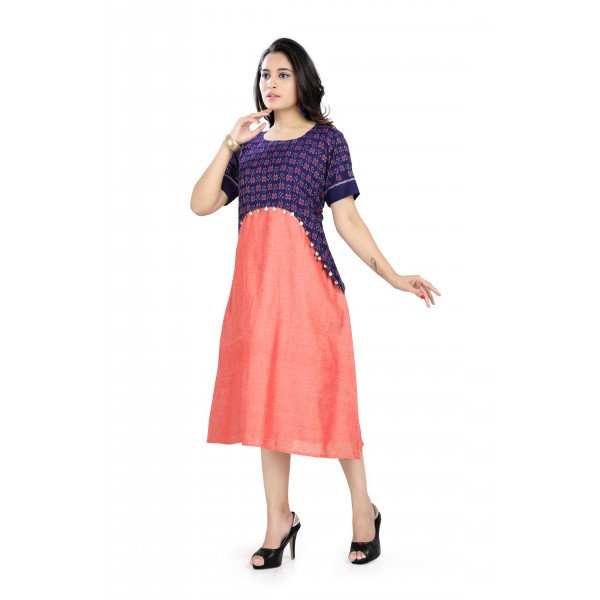 OOS: Cotton Dress in Handloom Sambalpuri Ikat Fabric