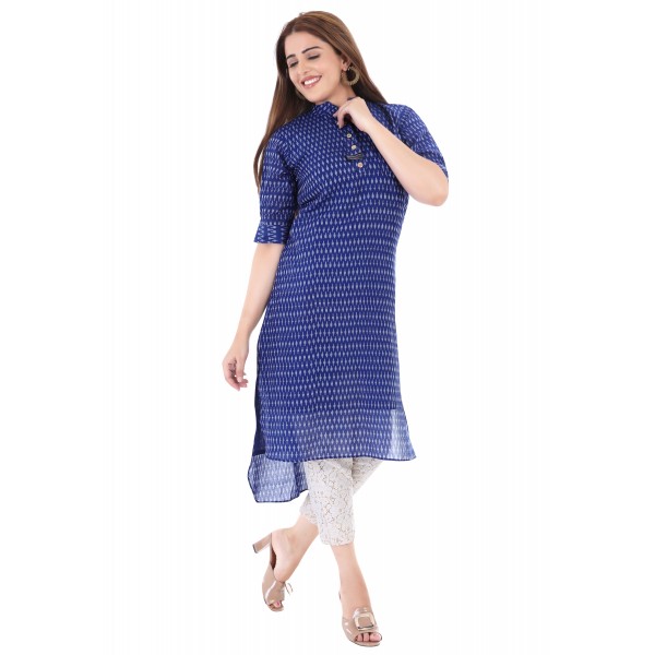 AZ: Cotton Kurti in Handloom Sambalpuri Ikat Fabric