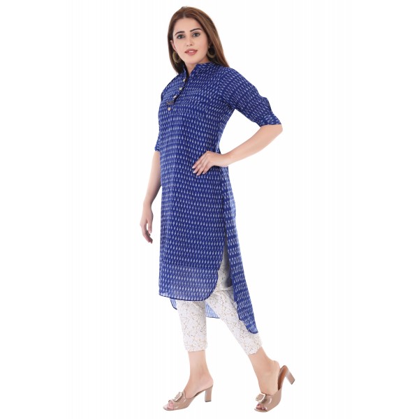 AZ: Cotton Kurti in Handloom Sambalpuri Ikat Fabric