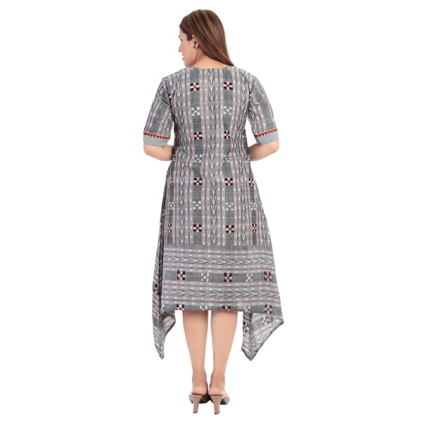 OOS: Cotton Dress in Handloom Sambalpuri Ikat Fabric