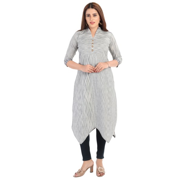 OOS: Cotton Kurti in Handloom Sambalpuri Ikat Fabric