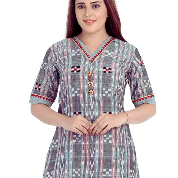 OOS: Cotton Dress in Handloom Sambalpuri Ikat Fabric