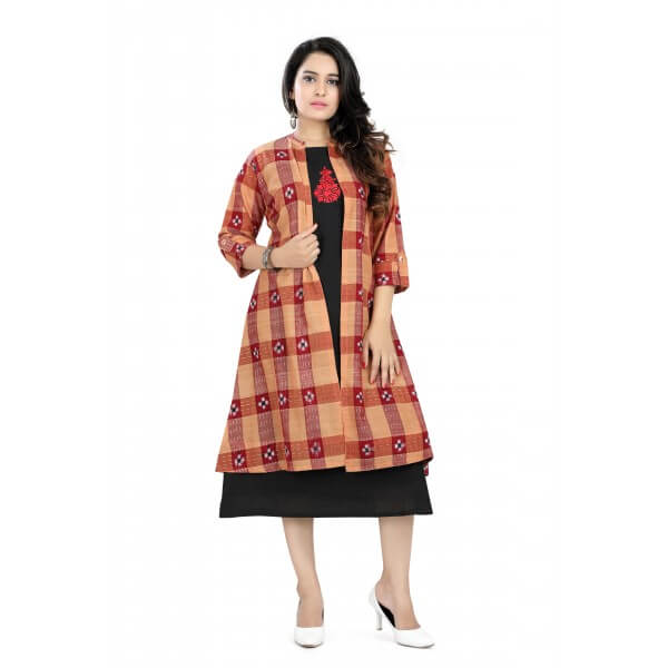 OOS: Cotton Jacket in Handloom Sambalpuri Ikat Fabric