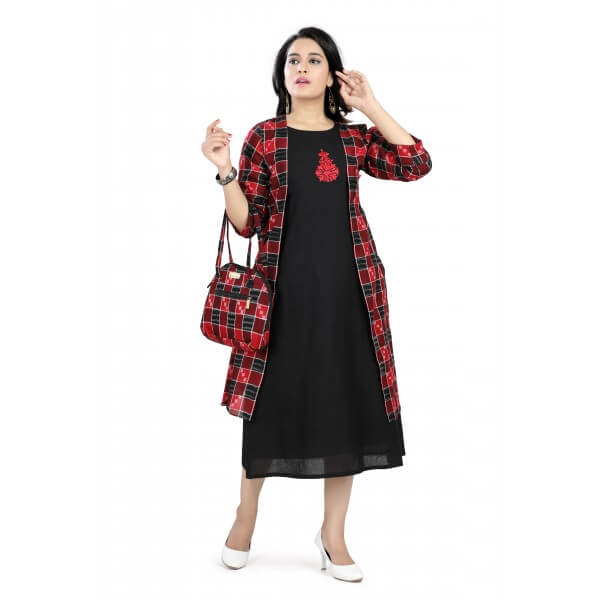 OOS: Cotton Jacket Dress in Handloom Sambalpuri Ikat Fabric