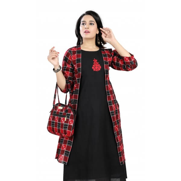 OOS: Cotton Jacket Dress in Handloom Sambalpuri Ikat Fabric