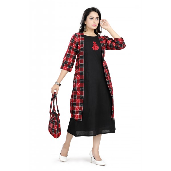 OOS: Cotton Jacket Dress in Handloom Sambalpuri Ikat Fabric