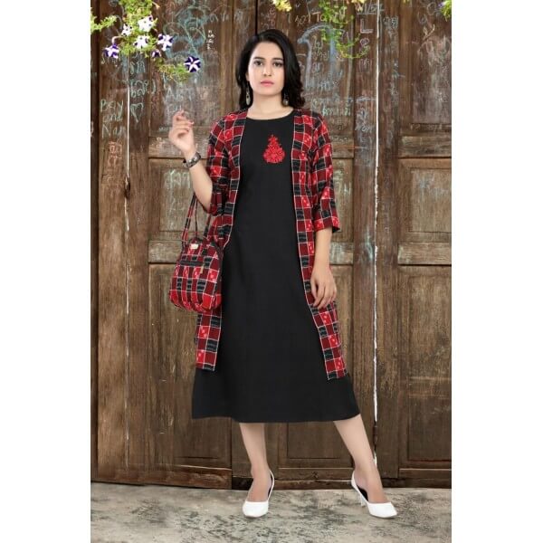 OOS: Cotton Jacket Dress in Handloom Sambalpuri Ikat Fabric