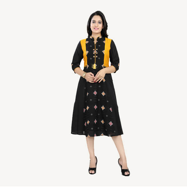 OOS: Cotton Dress in Handloom Sambalpuri Ikat Fabric