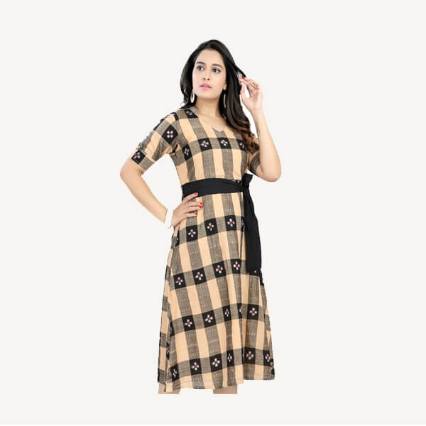 OOS: Cotton Dress in Handloom Sambalpuri Ikat Fabric