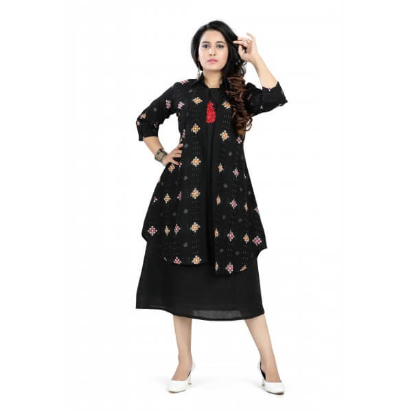 OOS: Cotton Jacket in Handloom Sambalpuri Ikat Fabric