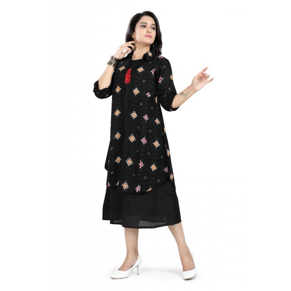 OOS: Cotton Jacket in Handloom Sambalpuri Ikat Fabric